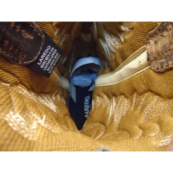 Laredo Men's 10" Birchwood Round Toe Cowboy Western Boots 68452 Brown Size 9EW - Picture 7 of 8